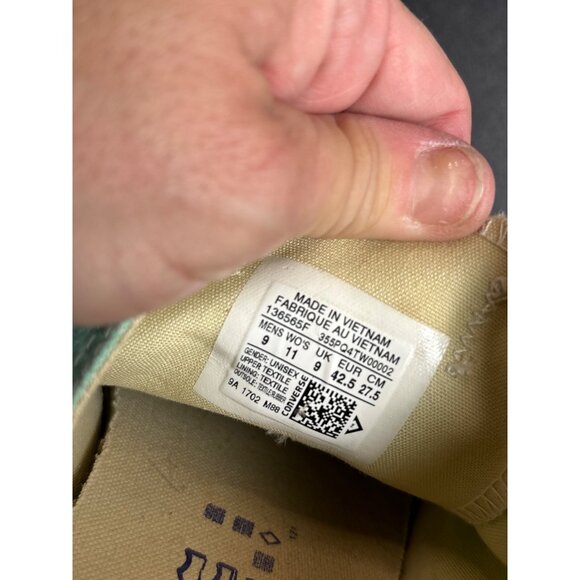 Converse All Star Low Top Sneakers Mint Green Mens 9 Womens 11 Canvas Casual Sho - Picture 3 of 7